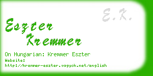 eszter kremmer business card